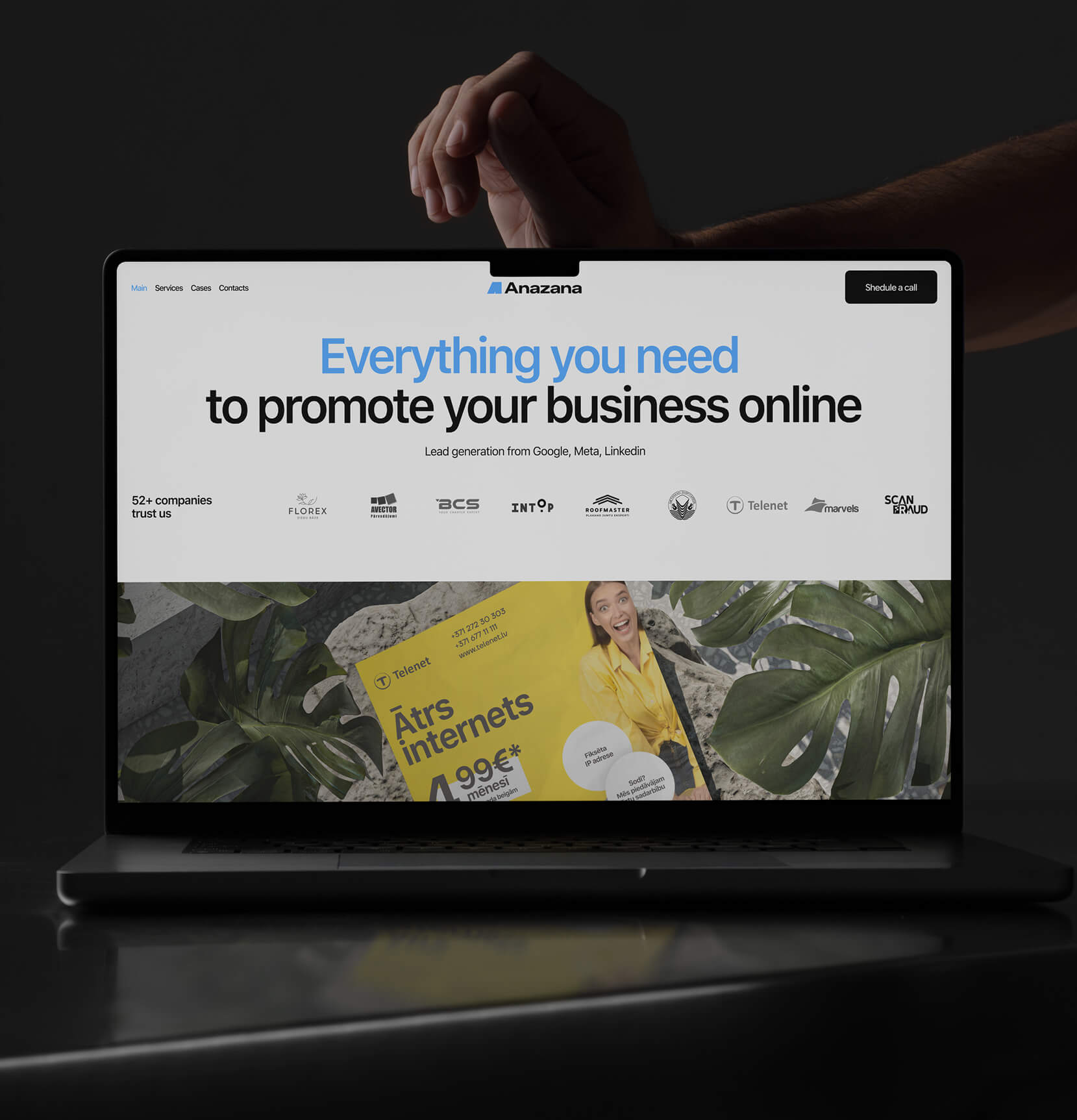 Anazana — MacBook mockup